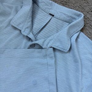 Lululemon Mens Medium Blue Evolution Polo Performance Golf Short Sleeve